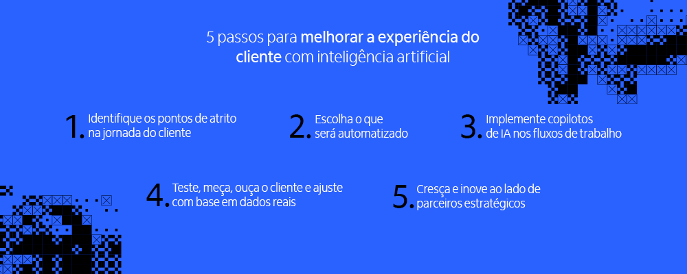 Um passo a passo com 5 passos para melhorar a experiência do cliente com Inteligência Artificial 