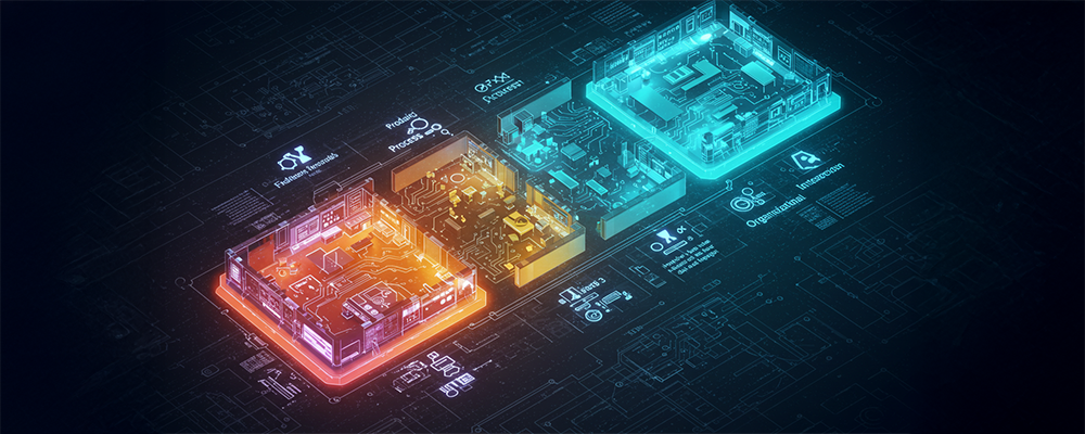 Divisão dos tipos de pesquisa e desenvolvimento: produto, processo, marketing e organizacional