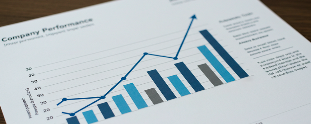 Imagem de um gráfico representando melhoria de uma empresa