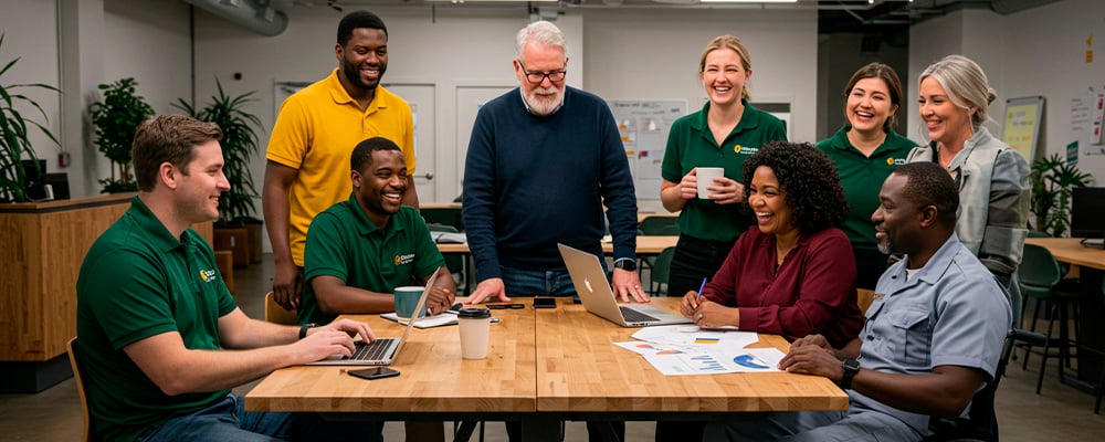 Imagem de uma equipe de pesquisa e desenvolvimento para empresas